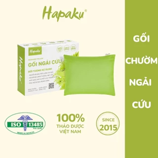 Gối Ngải Cứu Chườm Nóng Hapaku - Giảm Đau Mỏi Cổ Vai Gáy, Giúp Thư Giãn Dễ Ngủ, Túi Chườm Nóng