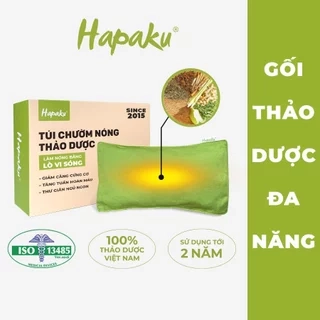 Gối Thảo Dược Chườm Nóng Hapaku, Chườm Cổ Vai Gáy, Giảm Đau Bụng Kinh - Size Vừa