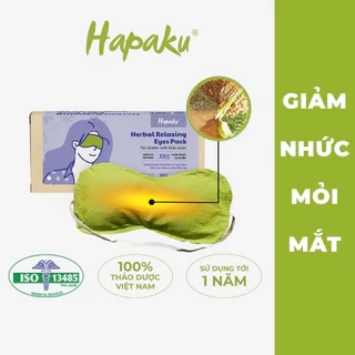 Túi Chườm Mắt Thảo Dược HAPAKU, Chườm Nóng Lạnh Thư Giãn, Giảm Mỏi, Đỡ Đau Đầu, Giảm Quầng Thâm Mắt