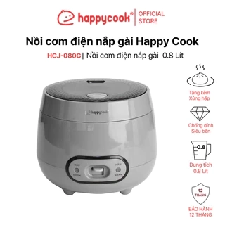 NỒI CƠM ĐIỆN NẮP GÀI 0.8L HAPPYCOOK, HCJ-080G
