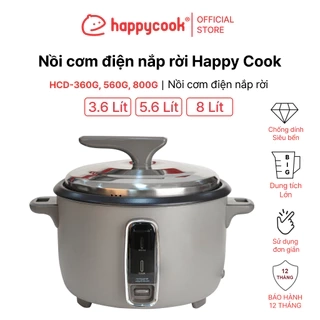 Nồi cơm điện nắp rời BIG SIZE 3.6, 5.6, 8 Lít HAPPYCOOK