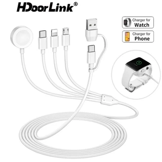 Dây cáp sạc HDOORLINK từ tính 6 trong 1 thích hợp cho i-watch series 8 / 7 / 6 / se / 5 / 4 / 3 / 2 / 1