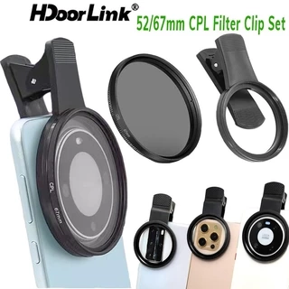 Hdoorlink Bộ phân cực CPL có thể điều chỉnh đa năng Bộ lọc ống kính 52 / 67mm Bộ lọc ống kính máy ảnh cho điện thoại thông minh Máy ảnh