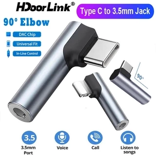 Hdoorlink USB Type-C Sang 3.5 mm Jack Bộ Chuyển Đổi Âm Thanh Khuỷu Tay IOS Sang Tai Nghe Aux Jack Chuyển Đổi Cho Điện Thoại