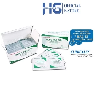 Hộp 100 Miếng Bông Tẩm Cồn Dùng Cho Máy Đo Đường Huyết Microlife Diarite , Arkray Glucocard S - Sát Trùng Điểm Lấy Máu