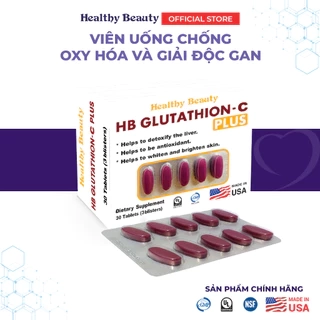VIÊN UỐNG GIẢI ĐỘC GAN, CHỐNG OXY HÓA, DƯỠNG SÁNG DA HB GLUTATHION-C PLUS 30 VIÊN