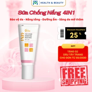 Sữa chống nắng dưỡng ẩm sáng da Cobe 4 in 1 nâng tone, dưỡng ẩm, làm sáng và chống nắng - 50ml