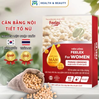 Viên uống mầm đậu nành Feelex For Women hỗ trợ cân bằng nội tiết tố, tăng cường sinh lý nữ - 60v
