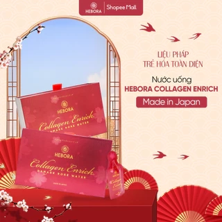 COMBO 2 Nước uống Hebora Collagen Enrich Damask Rose Water 500ml Dạng 28 túi