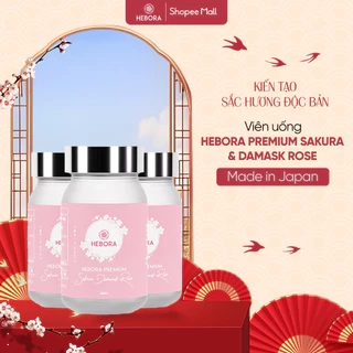 COMBO 3 Viên uống tỏa hương Hebora Premium Sakura Damask Rose (Hộp 60 viên)