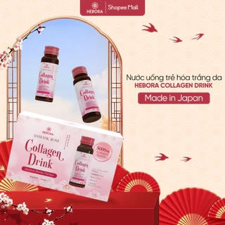 Nước uống hỗ trợ tăng sinh Collagen tự nhiên Hebora Collagen Drink - Hộp 10 chai 50ml