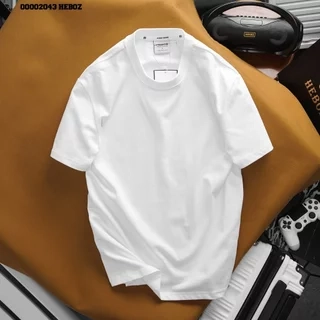 Áo thun trơn basic Heboz 5M, áo thun nam cổ tròn chất vải cotton 2 chiều co giãn thoáng mát - 00002043