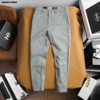 Quần kaki dáng slim Heboz 4M, quần dài trơn cao cấp dành cho nam - 00002574