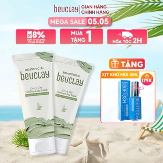 Combo 2 mặt nạ đất sét trà xanh BeUclay 70g
