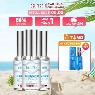 Combo 3 Xịt khử mùi toàn thân, lăn khử mùi BEUFRESH ngăn tiết mồ hôi, hạn chế mùi cơ thể 30ml