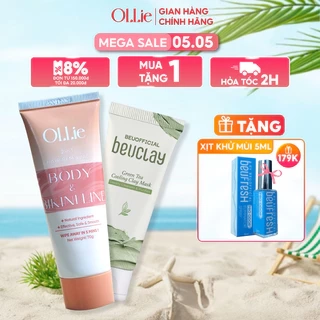 Kem tẩy lông OLLIE tặng 1 mặt nạ đất sét Beuclay