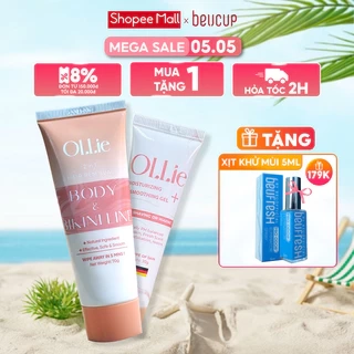 Kem tẩy lông OLLIE, tẩy lông vùng kín, nách, tay, chân, tẩy lông an toàn không đau rát,phù hợp mọi loại da dung tích 70g