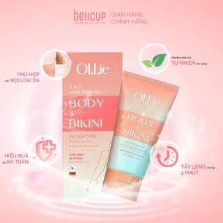 Kem tẩy lông OLLIE , tẩy lông vùng kín, nách, tay, chân, triệt lông an toàn không đau rát dung tích 70g