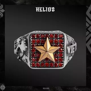 Nhẫn Bạc HeliSilver S925 Nam Quốc Sơn Hà Ring Helios Black Silver Original