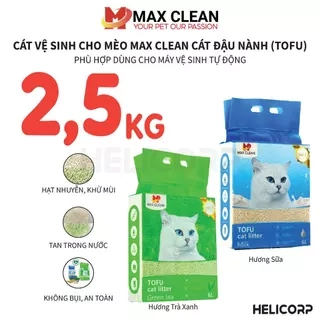Cát Vệ Sinh Cho Mèo, Cát Mèo Đậu Nành Tofu Max Clean 2.5KG