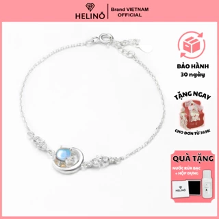 Lắc tay bạc nữ HELINO Nhật Nguyệt đá Moonstone đổi màu V25
