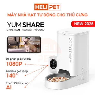 Máy Ăn, Máy Nhả Hạt Cho Chó Mèo Có Camera PETKIT YUMSHARE Solo Dung Tích 3 Lít - HeLiPet Hà Nội