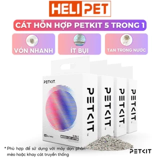 Cát mèo cao cấp PETKIT 5in1 Mix Đậu Nành và Đất Sét Khử Mùi Và Vón Tốt, Xả Tolet, Tan Trong Nước