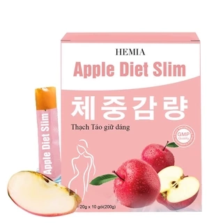 Combo thạch táo giảm cân Hemia 1 hộp 10 cái và bột gao lứt như ý 900g tác dụng giảm cân an toàn tại nhà