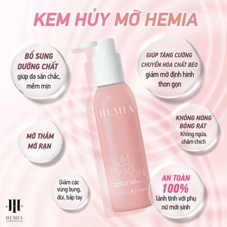 Kem Hủy Mỡ Hemia 100g đốt chay mỡ thừa săn chắc cơ thể tác dụng giảm mỡ bụng - đùi - bắp tay