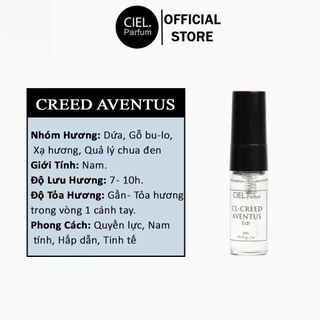Nước hoa nam cao cấp CL CREED AVENTUS Edp chính hãng CIEL Parfum phong cách quyền lực, nam tính, hấp dẫn, tinh tế