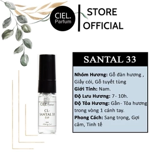 Nước hoa nam cao cấp CL Santal 33 Edp chính hãng CIEL Parfum phong cách Sang trọng, gợi cảm, tinh tế