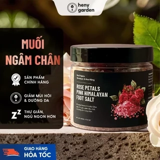 Muối Ngâm Chân Thảo Dược HIMALAYA & HOA HỒNG Bổ Sung Dầu Oliu & Vitamin E Giúp Dưỡng Ẩm Da HENY GARDEN