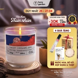 Nến Thơm Thư Giãn Quà Tặng Mùi Hương Dễ Ngủ HENY GARDEN Dành Cho Phòng Vừa Và Nhỏ