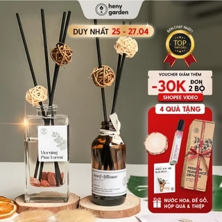 Tinh Dầu Thơm Phòng Khuếch Tán Cắm Que HENY GARDEN Mùi Hương Thư Giãn