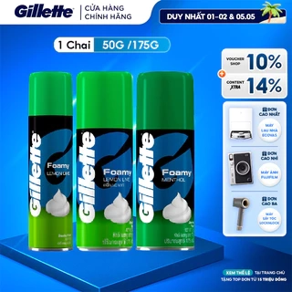 Bọt cạo râu Gillette Foamy Hương Chanh / Hương Bạc Hà - Chai 50g/175g
