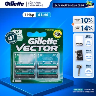 Lưỡi Dao Cạo Gillette Vector - Hộp 4 Lưỡi