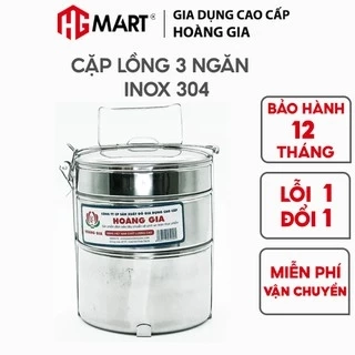 Cặp Lồng Inox giữ nhiệt 3 ngăn thương hiệu HG Mart