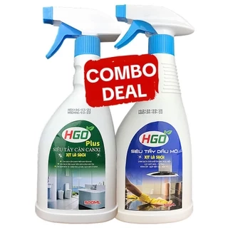 Tẩy Cặn Canxi Nhà Tắm + Tẩy Dầu Mỡ Nhà Bếp HGO 500ml