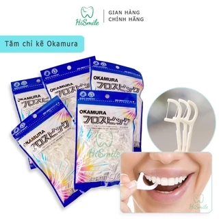 Tăm chỉ kẽ răng nha khoa Okamura chính hãng loại 50 CÂY