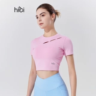 Áo croptop tập yoga gym Hibi Sports CR826, kèm mút ngực, phù hợp chơi pickleball tennis