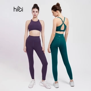 Set Đồ Tập Yoga Gym Hibi Sports H160 Kiểu Áo 2 Dây Nhún Giữa, Kèm Mút Ngực