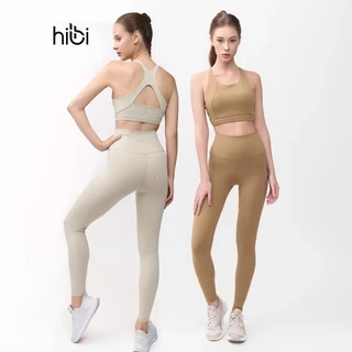 Set Đồ Tập Yoga Luxury Hibi Sports H138, Áo Bra Khoét Lưng Tam Giác, Kèm Mút Ngực