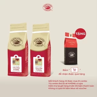 Mua 2 tặng 1- Combo 2 Cà Phê Bột Truyền Thống Highlands Coffee 1Kg tặng 1 gói 200gr (xem quà hiển thị tại giỏ hàng)