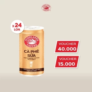 Thùng 24 Lon Cà Phê Sữa Đá Highlands Coffee 235ml/lon