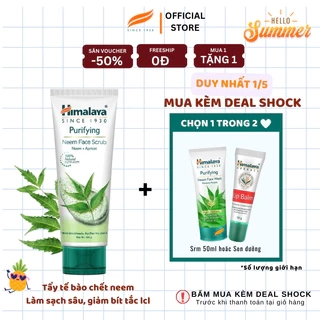 Tẩy tế bào chết chiết xuất lá neem và nghệ ngừa mụm, sáng mịn da Himalaya Purifying Neem Scrub 100ml