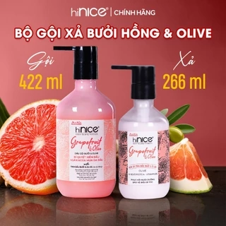 Bộ Gội Xả Tinh Dầu Bưởi Hồng Olive hiNICE Grapefruit & Olive Shampoo Hỗ Trợ Giảm Mụn Da Đầu