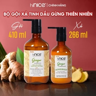 Bộ Gội Xả Tinh Dầu Gừng Thiên Nhiên hiNICE Ginger Hỗ Trợ Phục Hồi Tóc Khô Xơ, Sạch Gàu