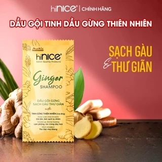 Dây Dầu Gội Tinh Dầu Gừng Thiên Nhiên hiNICE Ginger Shampoo Hỗ Trợ Giữ Ẩm, Sạch Gàu Da Đầu
