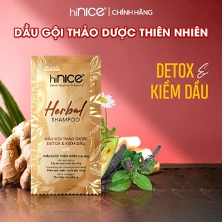 Gói Dầu Gội Tinh Dầu Thảo Dược Thiên Nhiên hiNICE Herbal Shampoo Hỗ Trợ Detox, Kiềm Dầu Da Đầu