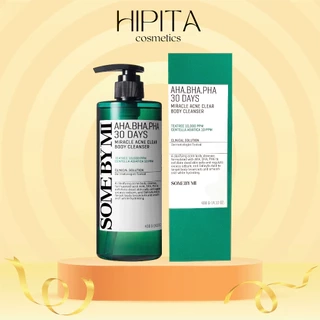 Sữa Tắm Giảm Mụn Lưng AHA BHA PHA 30 Days Miracle Acne Clear Body Cleanser Some By Mi 400g